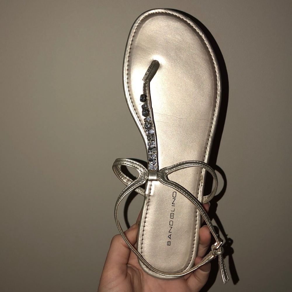 Beautiful gold sandals with gems